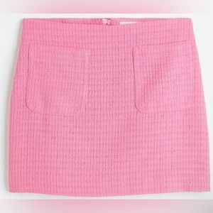 NWT Pink Boucle H&M Mini Skirt Sz 12